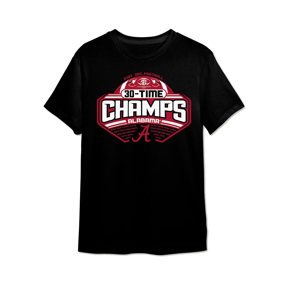 Alabama Crimson Tide Sec Champs 2023 Football 30Time TShirt